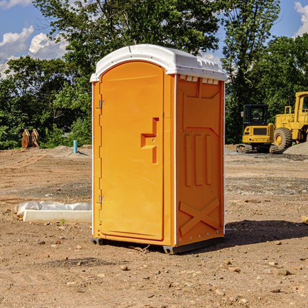 how often are the portable restrooms cleaned and serviced during a rental period in Dexter Kansas